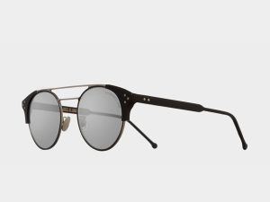Navy Aviator White Sunglasse